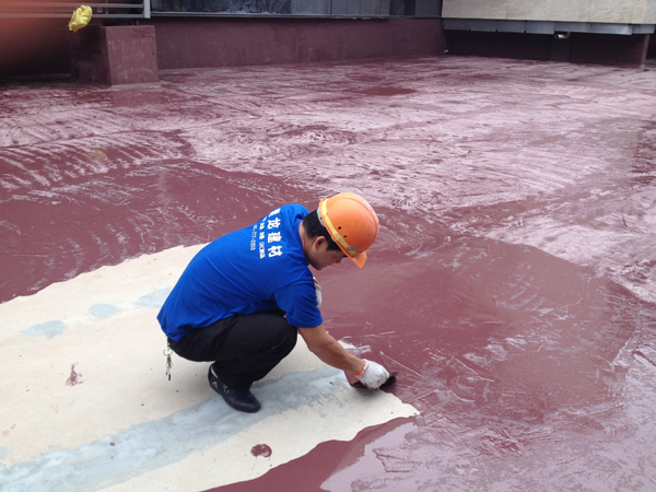 青龍工程師對施工進行指導示范 成都防水