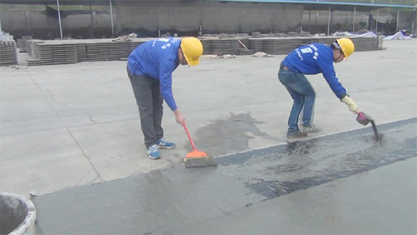 pcm反應(yīng)粘卷材施工現(xiàn)場(chǎng) 佛山防水